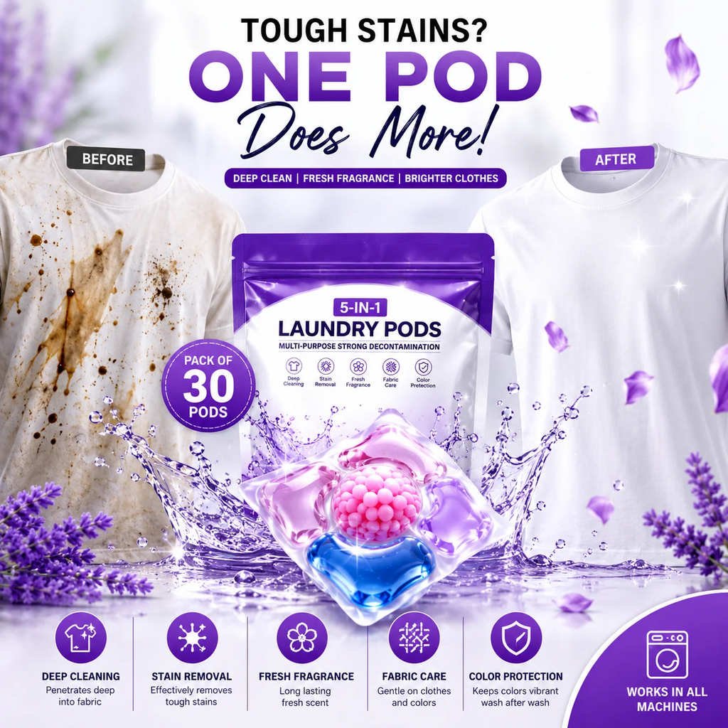 Multi-purpose Strong Decontamination Detergent Cloth Washing pod